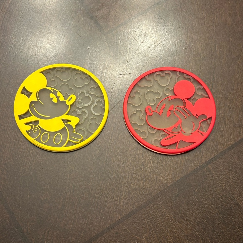 Mickey Mouse Red and Yellow coaster Set